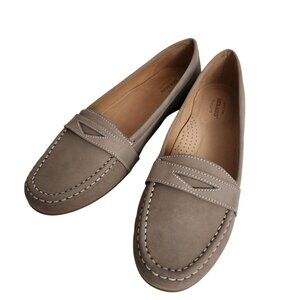 Sebago Women's Meriden Penny Flat Dark Taupe Nubuck 11 US